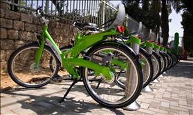 אופניים של תל-אופן להשכרה בתל אביב. צילום: Assafk88 wikipedia